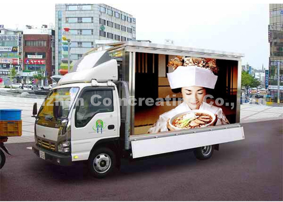 Programmable truck mounted LED screen / outdoor LED advertising display for commercial