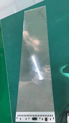 중국 공장 P7.5 P10 풀 컬러 실내용 필름 부드러운 구부러진 커튼 높은 투명한 주도하는 스크린