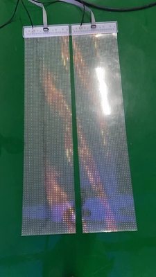 중국 공장 P7.5 P10 풀 컬러 실내용 필름 부드러운 구부러진 커튼 높은 투명한 주도하는 스크린
